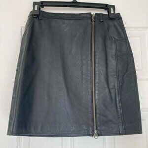 Vintage Leather Skirt, Size 2, Boston Proper, Excellent Condition